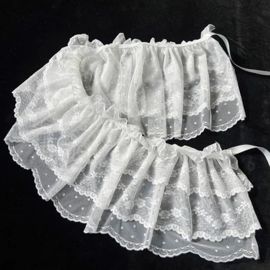 White Lace Peplum Mini Skirt | Y2K Korean Layered Ruffle Lace Mini Skirt Peaceful Pleasures Health and Wellness
