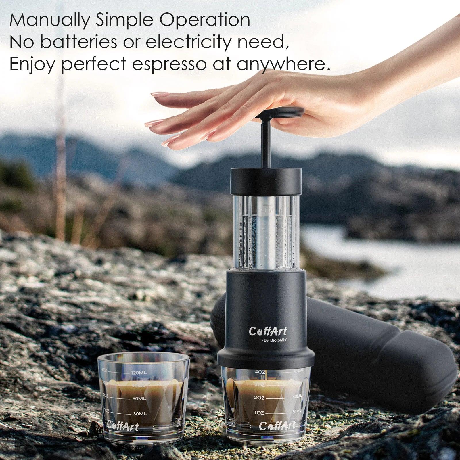 BioloMix 2 In 1 Manual Espresso Coffee Machine Coffee Machines Peaceful Pleasures Health and Wellness