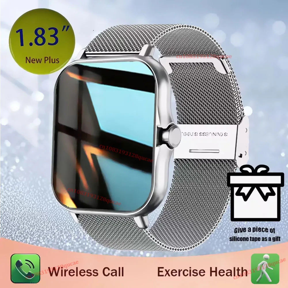 Sports Smartwatch 2026 Color Screen Bluetooth Calls Monitoring Men Smart Watch Connect Phone Women Fitness Calories Alarm Clock Peaceful Pleasures Health and Wellness Silver Milan