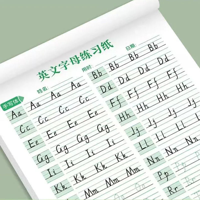 Early Learning English Alphabet Copybook 18 Pages Fun Handwriting