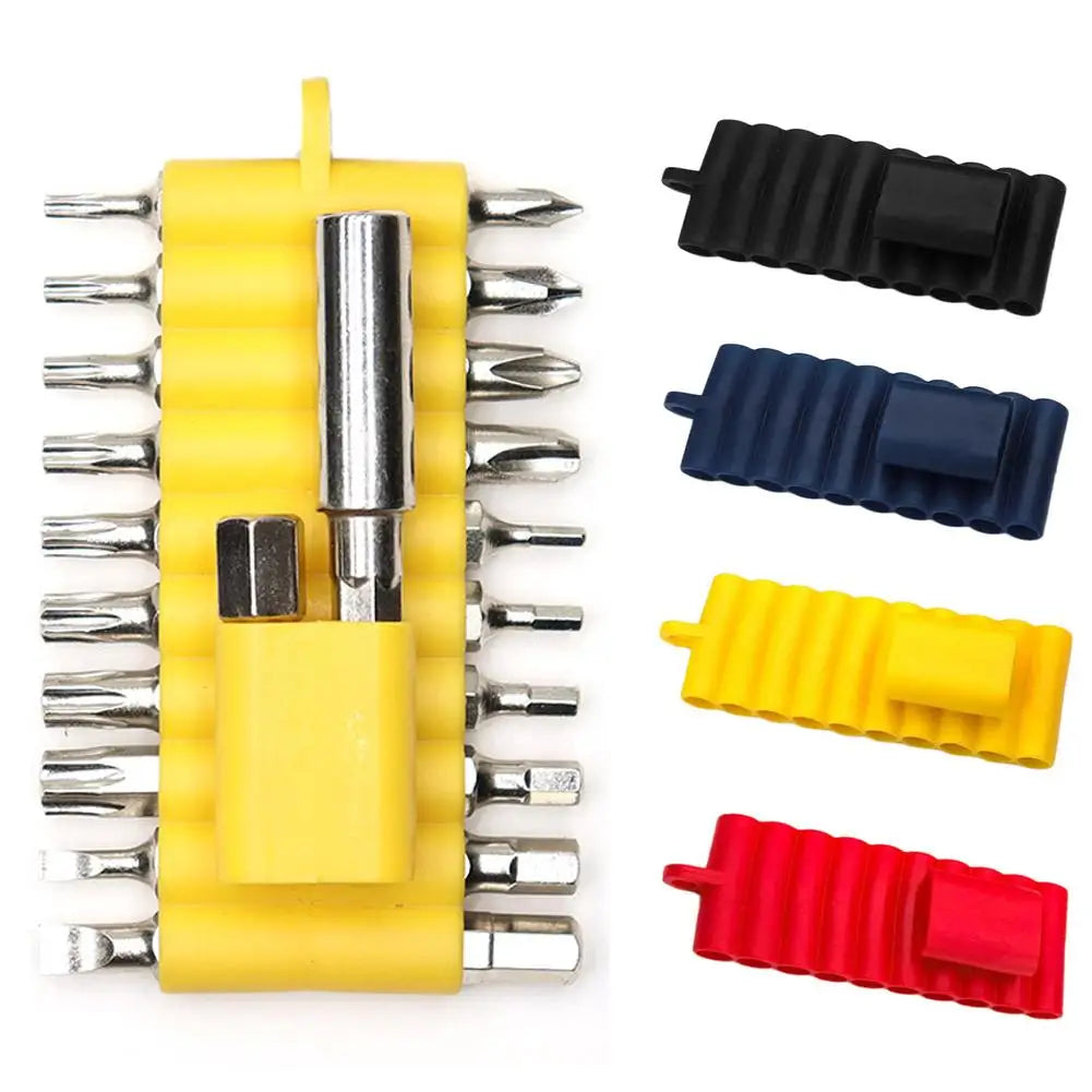22-Hole Screwdriver Bit Holder & Hex Drill Bit Organizer