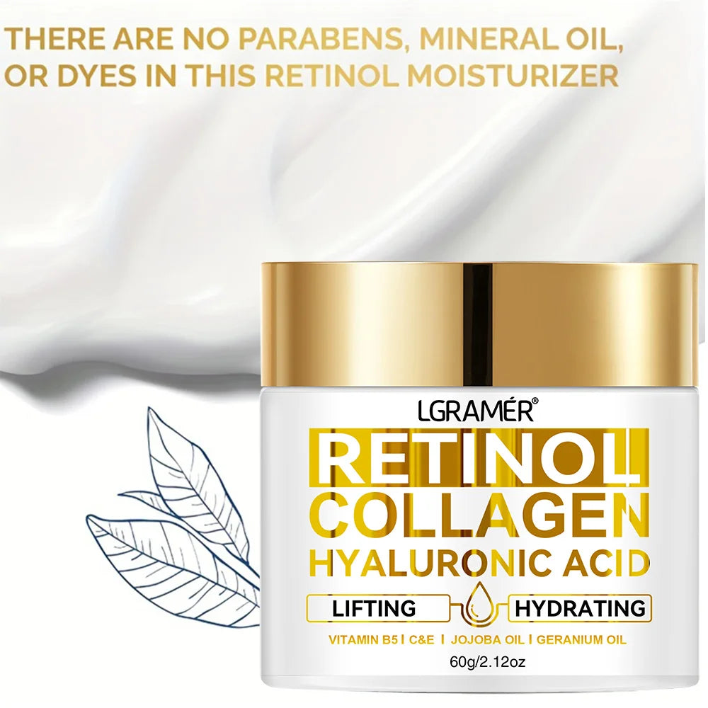 Retinol Anti-Aging Face Cream – Collagen & Hyaluronic Acid Peaceful Pleasures Health and Wellness