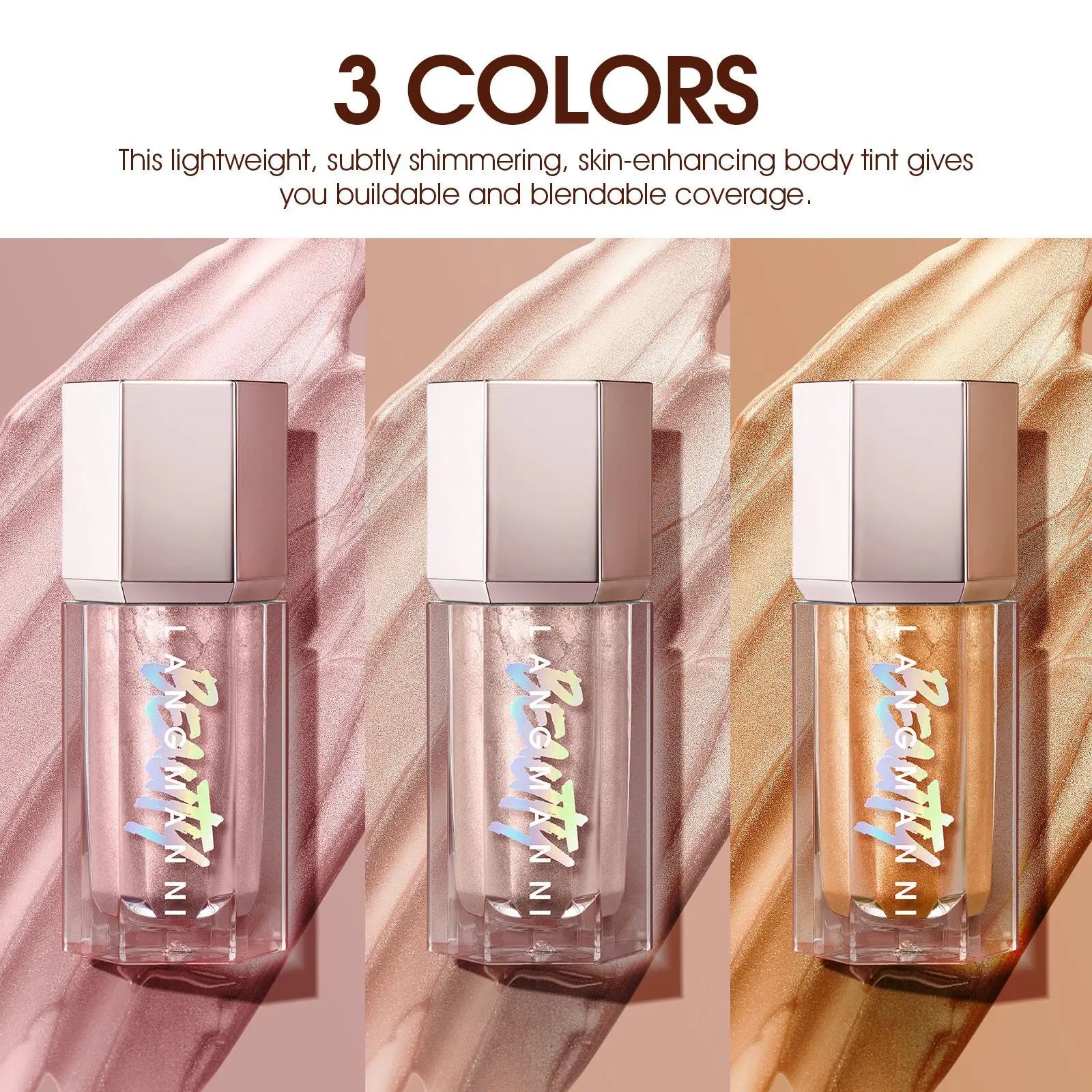 3 Colors Face Brightening Cream, Glitter Highly Saturated Liquid Highlighter, Bright Color Face Contour Makeup Highlighting Peaceful Pleasures Health and Wellness