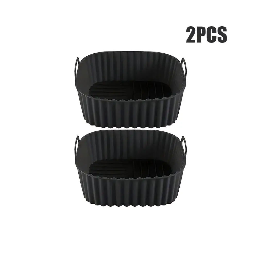 Silicone Air Fryer Liner 21cm Square Reusable Non-Stick Mat