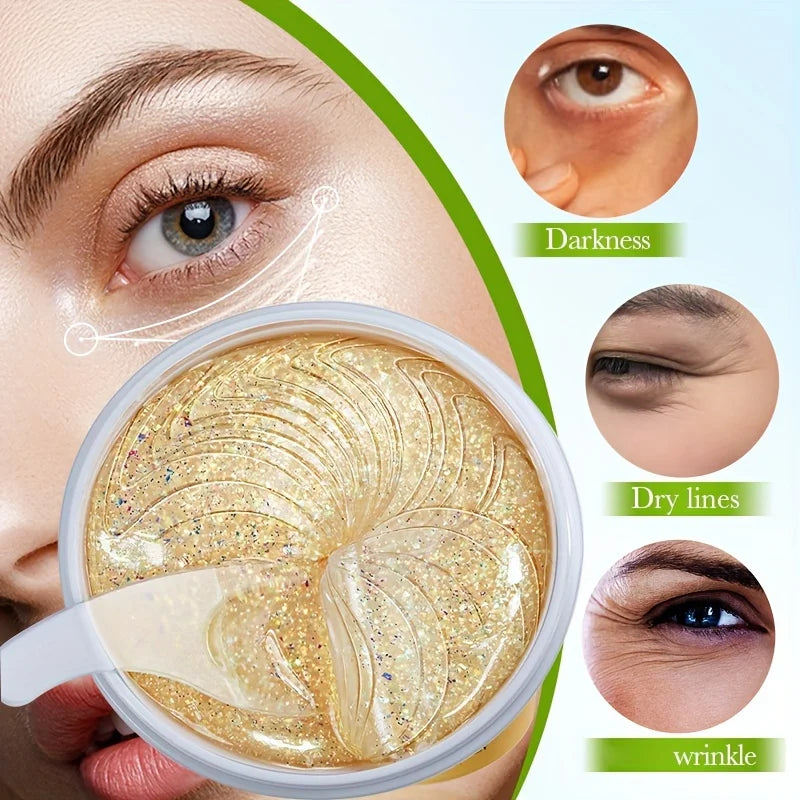 60pcs(30 pairs) Fullerene Light Bulb Muscle Dazzling Eye Mask, Hydrating And Moisturizing Eye Mask Firming And Moisturizing Eye Peaceful Pleasures Health and Wellness