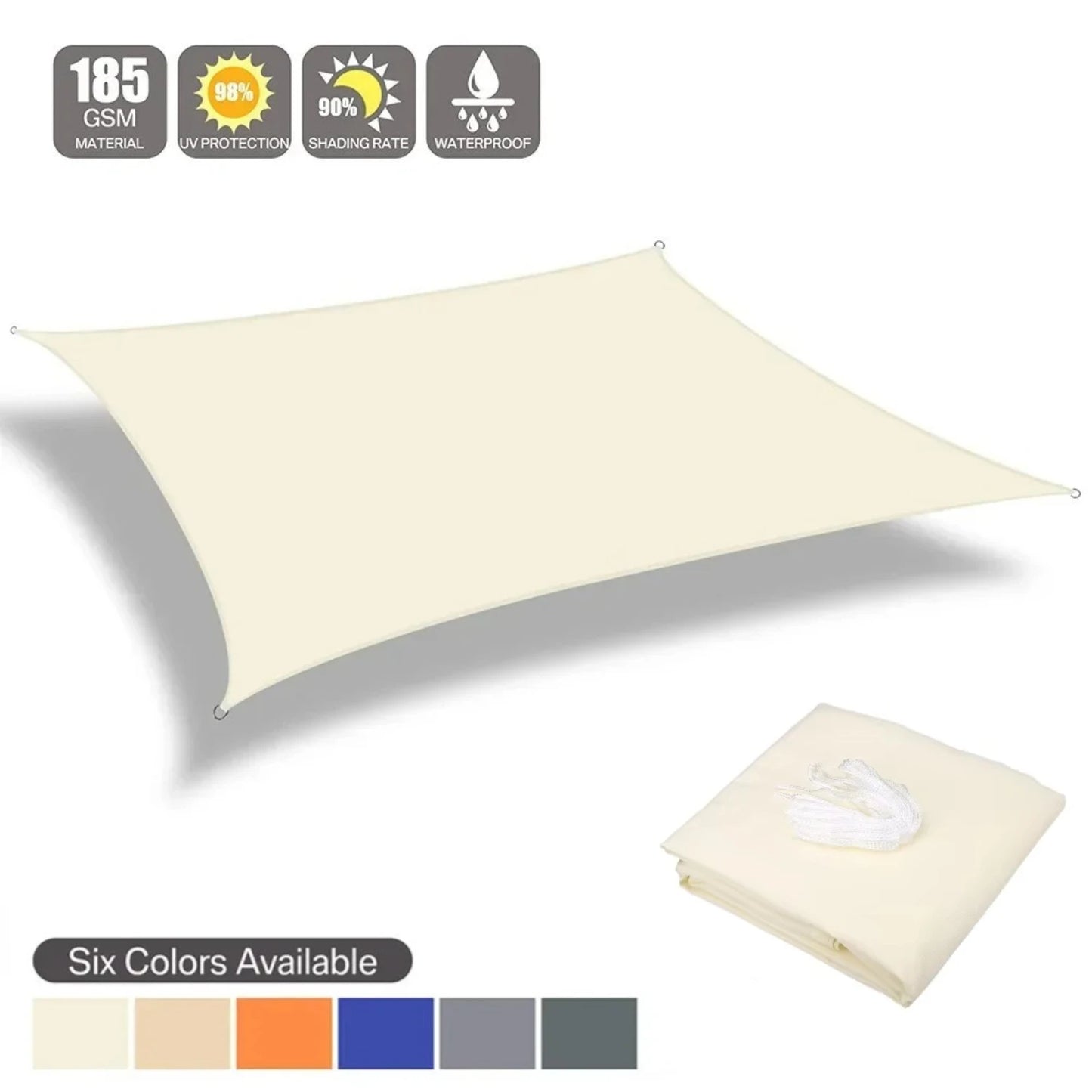 95% UV Block Waterproof Sun Shade Sail – Patio, Pool & Garden