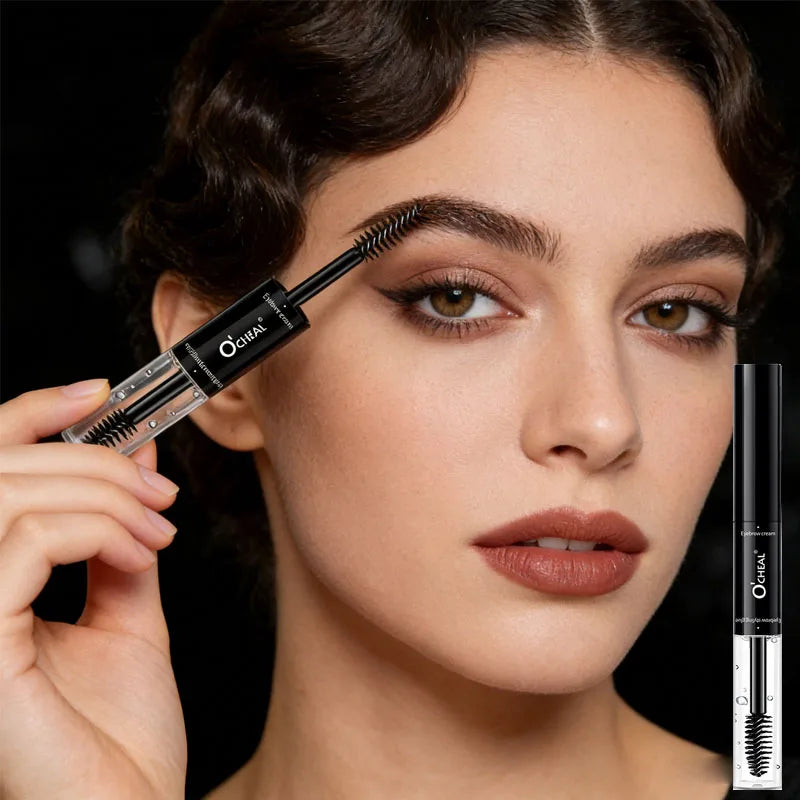 Dual-Head Waterproof Eyebrow Dye – Natural 3D Brow Cream