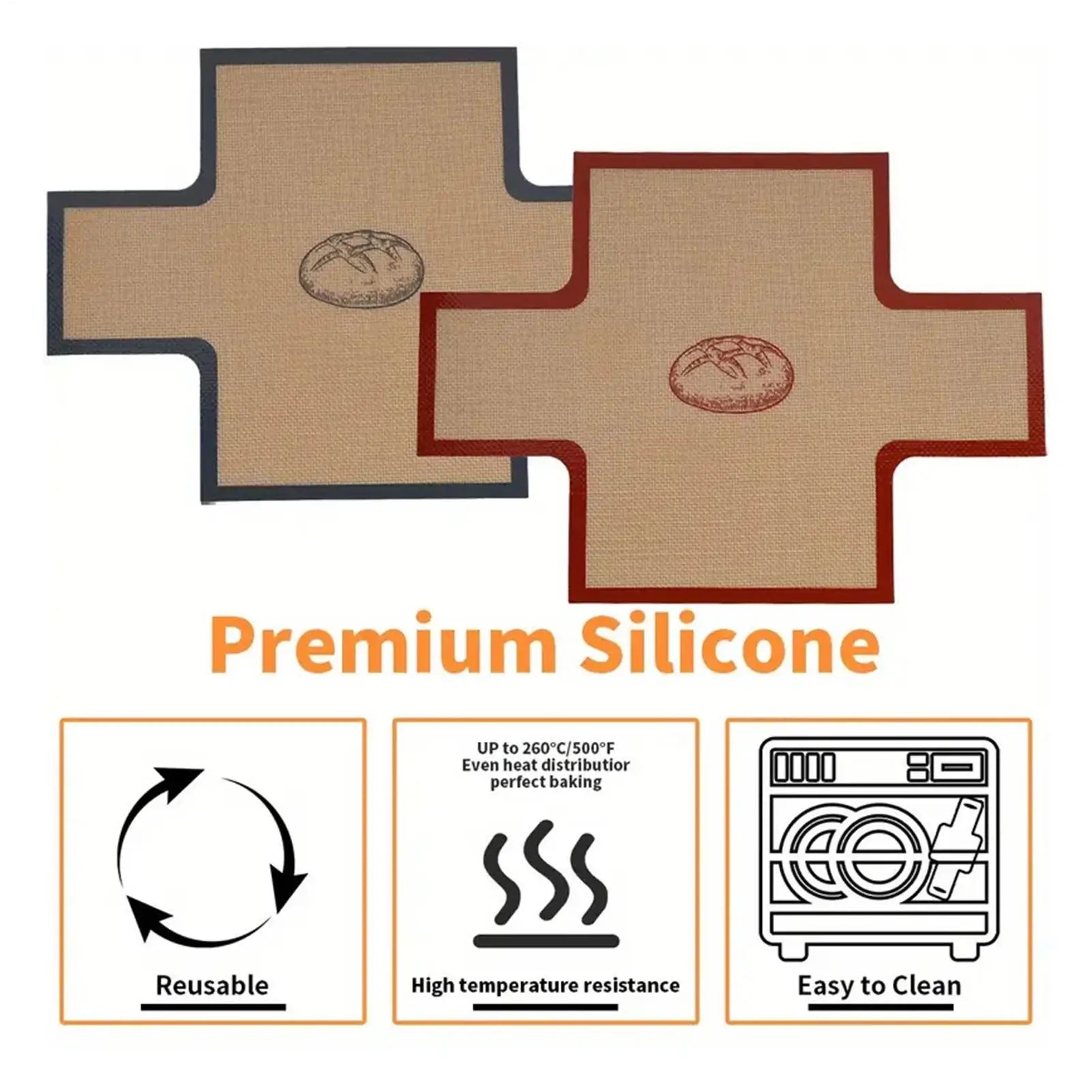 Silicone Loaf Liners Dishwasher Safe Nonstick Baking Mat Sour Dough Bread Baking Mat For Cookie Pastry Baked Goods Cakes Pizzas Peaceful Pleasures Health and Wellness
