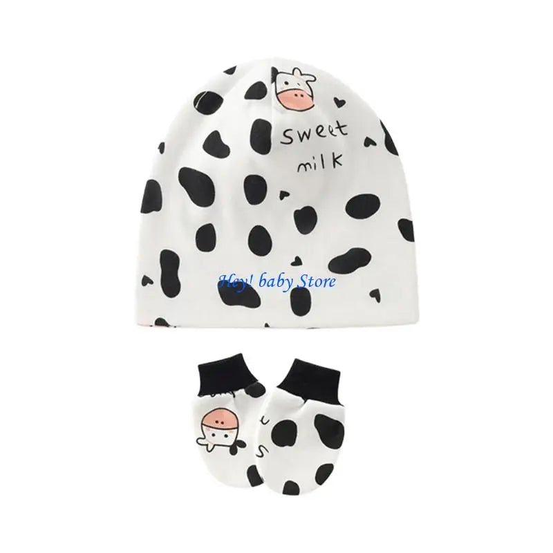 Newborn Baby Hat & Mittens Set | Soft Cotton, 0–3 Months