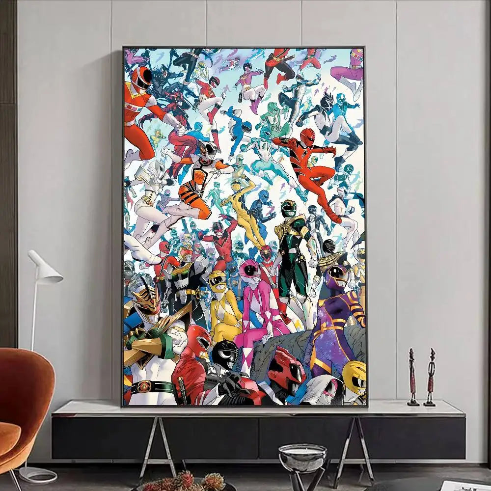 TV M-Mighty Morphin Power Rangers Poster HD art poster for home living room bar office decoration sticky, waterproof Peaceful Pleasures Health and Wellness z7 30X40cmNoframe