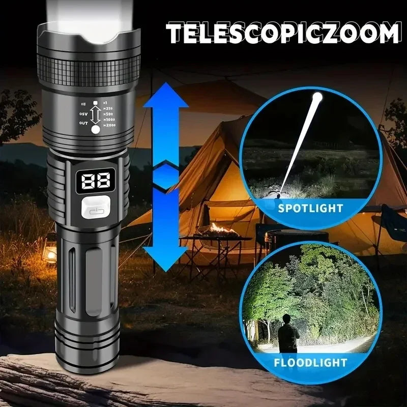 KDULIT Rechargeable LED Flashlight | Waterproof Tactical Torch