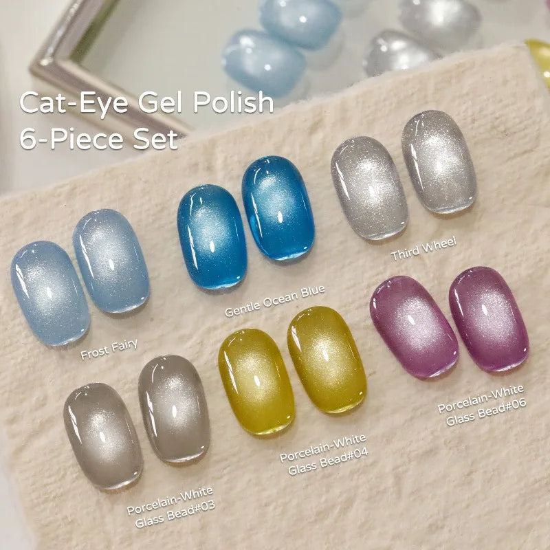 Magnetic Cat Eye Gel Polish | Glass Bead Effect, 6 Colors, 10ml