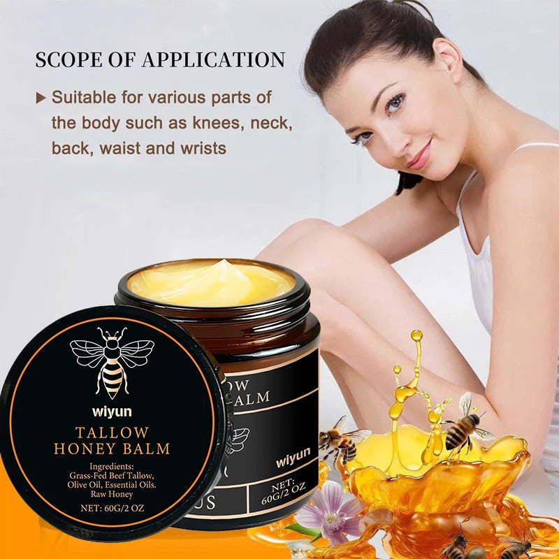 1/3/5pcs Beef Tallow Honey Cream Brand Facial Care Moisturizing Smooth Skin Light Non-greasy Cream Gentle Hydrating Moisturizer Peaceful Pleasures Health and Wellness
