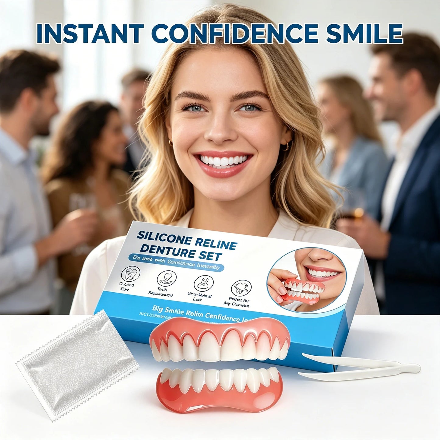 Silicone Reline Denture Set – Veneer Teeth Kit, Lightweight Fit Denture Reline Kit Peaceful Pleasures Health and Wellness