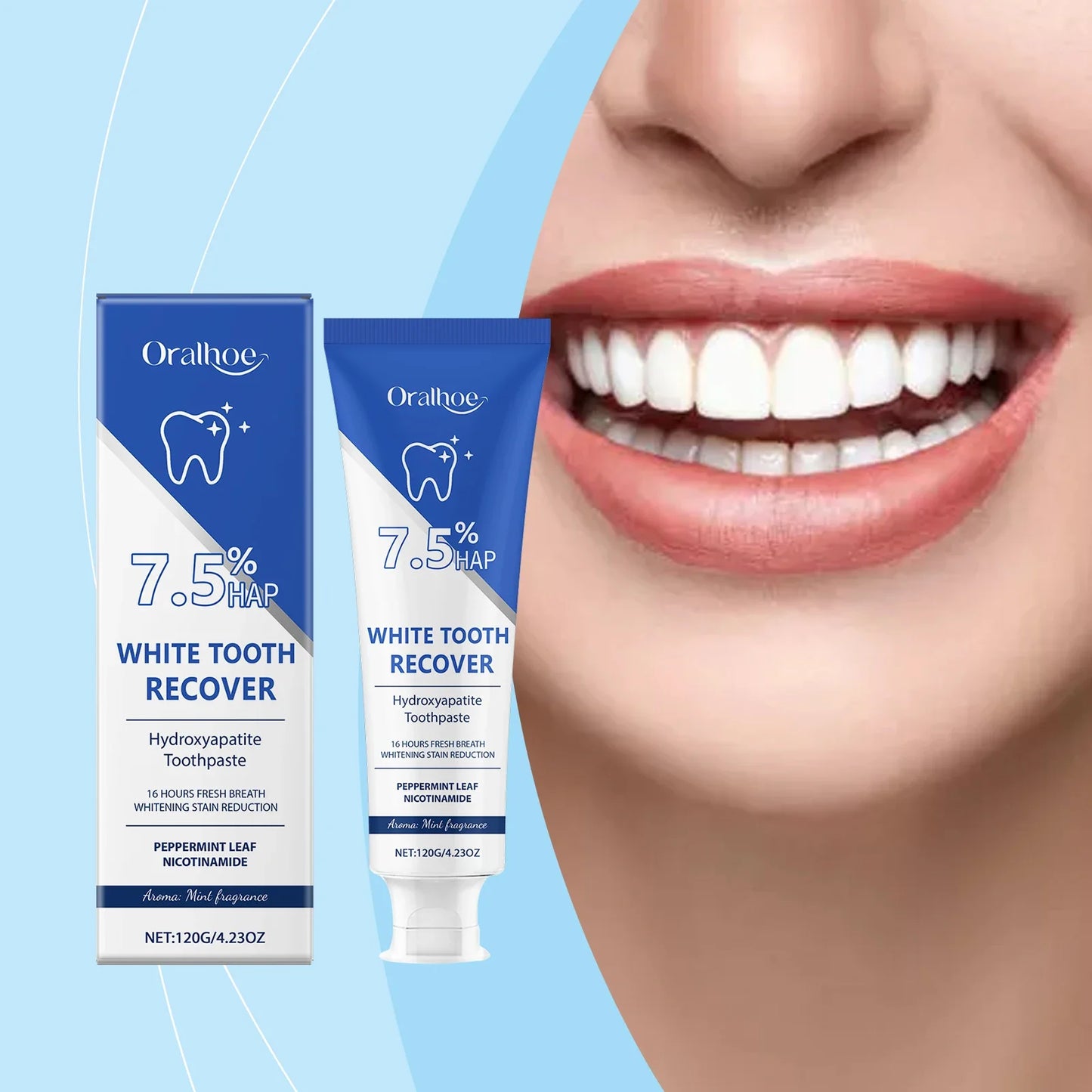 Oralhoe Hydroxyapatite Whitening Toothpaste 120g | Oral Care