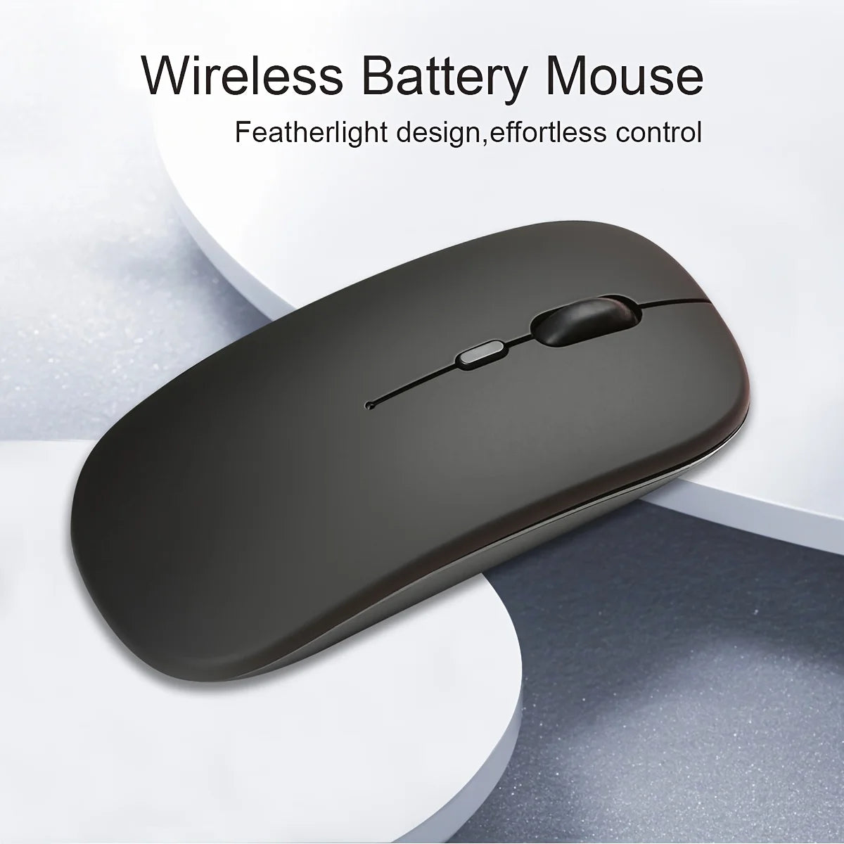 Wireless Bluetooth-compatible Mouse For iPad Samsung Huawei Android Windows Tablet Battery Mouse For Laptop Notebook Computer Peaceful Pleasures Health and Wellness