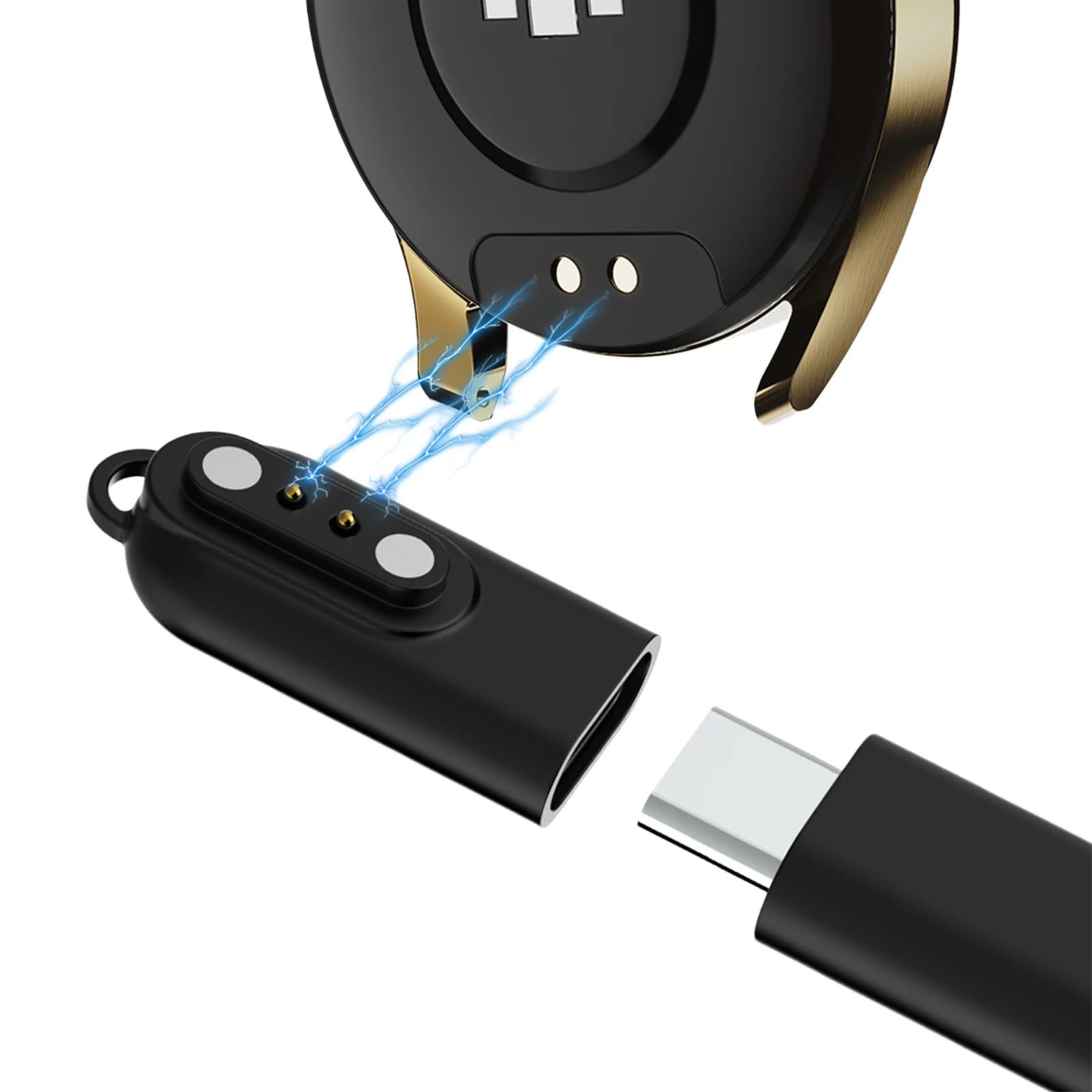 Type-C Magnetic Charger Cable Converter for Willful IP68/ID205L/SW021 Blackview R3 Watch 2 Pin Charging Adapter Lightweight Peaceful Pleasures Health and Wellness