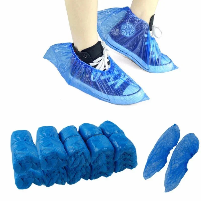 40-120pcs Disposable Waterproof Shoe Cover Plastic Non-slip Foot Cover Indoor PE Padded Overshoes Rain Mud-proof Shoe Cover Shoe Peaceful Pleasures Health and Wellness
