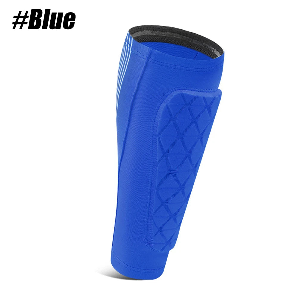 WEFITON Soccer Shin Guards Honeycomb Compression Sleeve Soccer Shin Guards Peaceful Pleasures Health and Wellness Blue-1PCS XXL