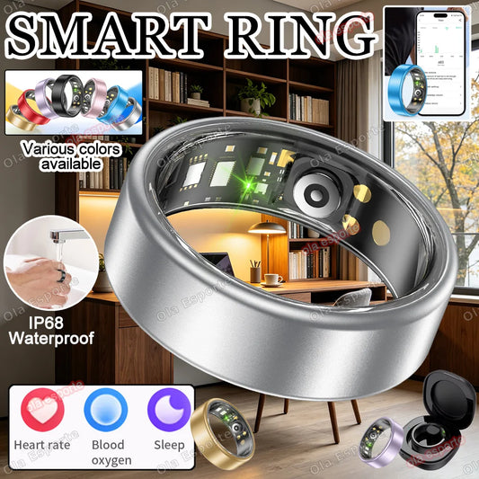 Smart Ring Heart Rate Sleep SpO₂ Monitor | 5ATM Waterproof Smart Health Ring Peaceful Pleasures Health and Wellness