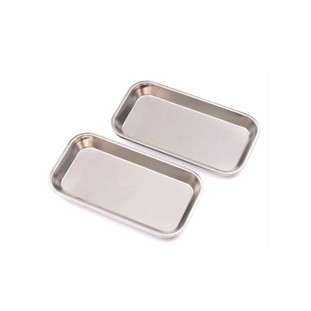 Stainless Steel Square Storage Tray – Salon, Nail & Kitchen