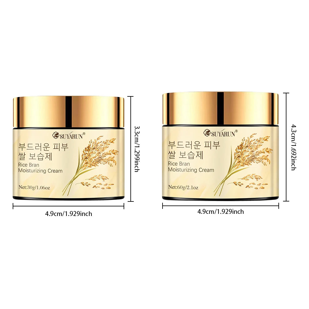 SUYARUN Korean Rice Extract Hydrating Face Cream 24H Moisture - Brightening Nourishing Skincare for Dry Sensitive Skin All Types Peaceful Pleasures Health and Wellness