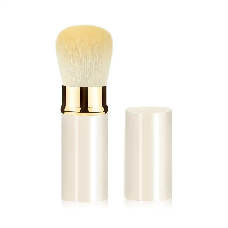 Retractable Cosmetic Brush Portable Face Powder Blusher Foundation Blush Highlight Brush Fiber Hair Handle Brush Female Peaceful Pleasures Health and Wellness A9