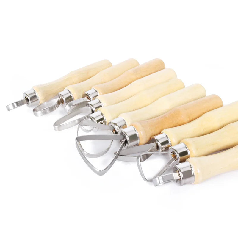 10-Piece Big Head Clay Pottery Tools Set - Repair & Carving Knife Kit for Handicraft Clay Modeling Ceramics Tools Peaceful Pleasures Health and Wellness