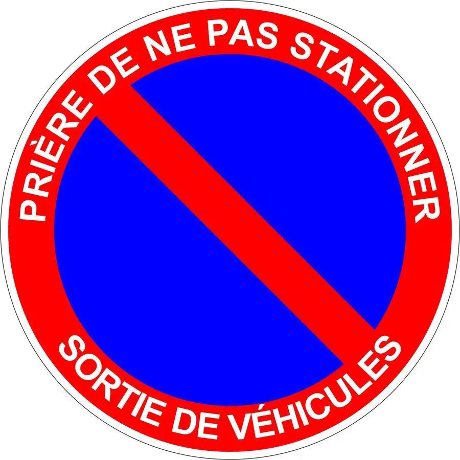 2Packs 15x15cm Autocollant Sticker Interdit Stationner Stationnement Sortie Vehicule Panneau Peaceful Pleasures Health and Wellness