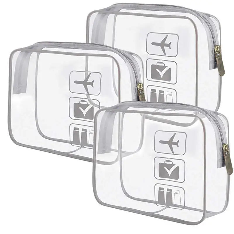 Transparent PVC Makeup Bag for Women Large Capacity Waterproof Handless Travel Toilet Bag Portable Storage Peaceful Pleasures Health and Wellness style G