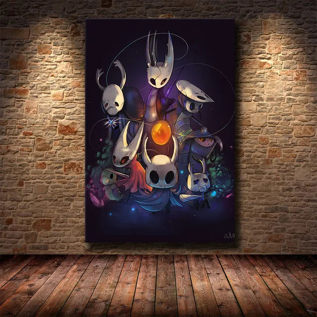 Hollow Knight Hallownest Map HD Canvas Poster | Wall Art Canvas Wall Art Poster Peaceful Pleasures Health and Wellness