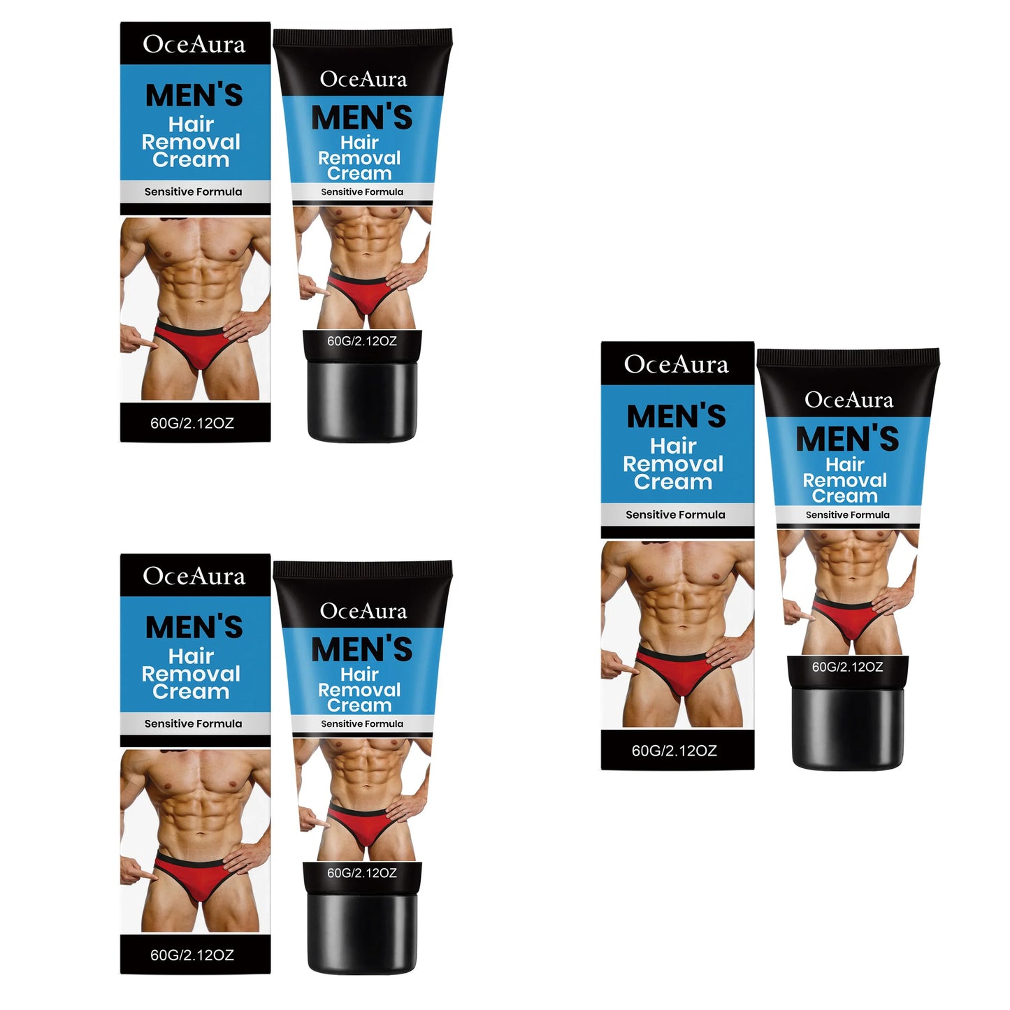 OceAura Men's Body Hair Removal Cream – Smooth & Moisturized