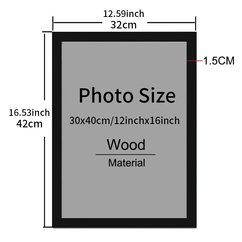 30x40cm Canvas Photo Frame Black White Wood | QIPINGART Canvas Photo Frame Peaceful Pleasures Health and Wellness Only Frame 2 30x40cm underslung