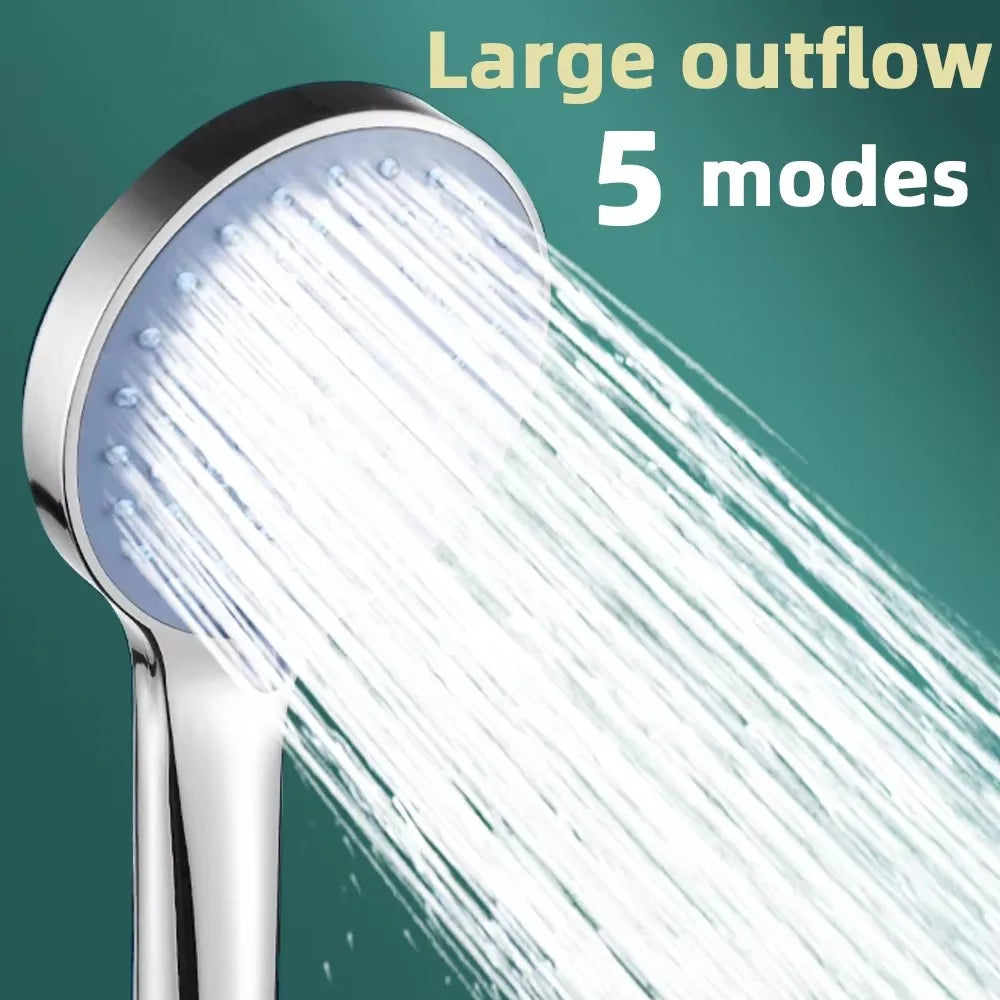 High-Pressure Handheld Shower Head | 5 Spray Modes, Water Saving