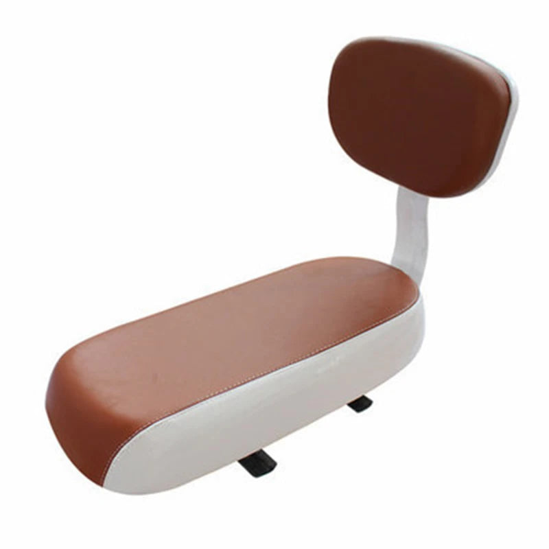 Bicycle Seat Cushion Armrest Foot Pedal Rear Seats Cushions Backrest Mountain Bike Comfortable Children Bicycles Armrests Peaceful Pleasures Health and Wellness Brown cushion