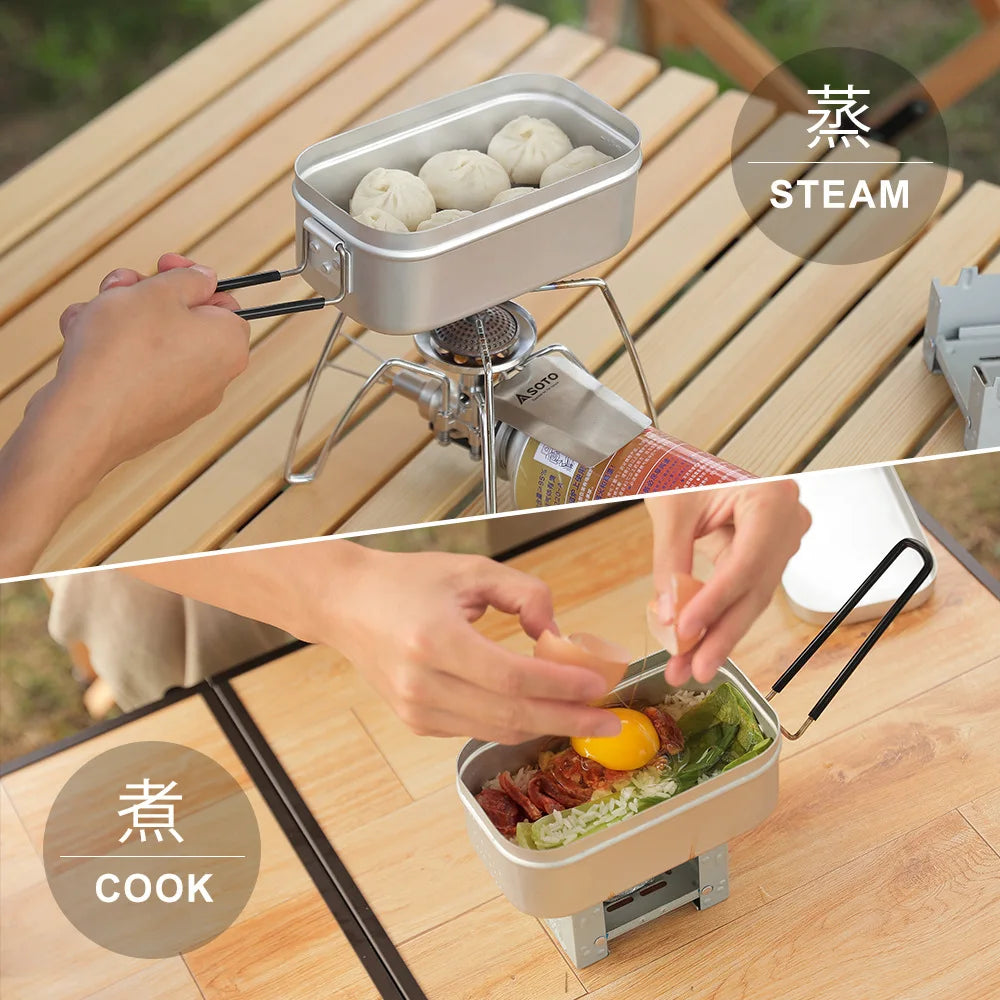 Aluminum Reheatable Camping Lunch Box Set with Lid & Handle Camping Lunch Box Peaceful Pleasures Health and Wellness