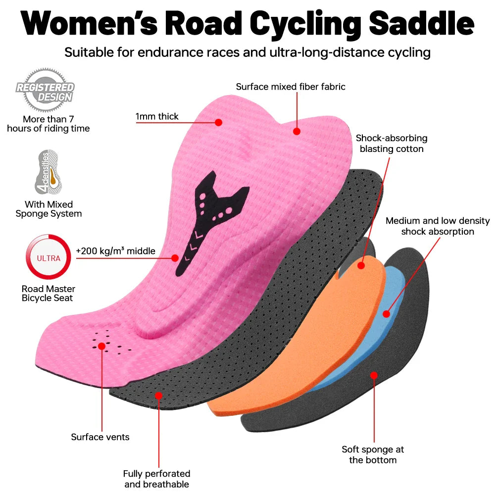 X-TIGER Women's 7-Hour Padded Cycling Shorts | Breathable Bike