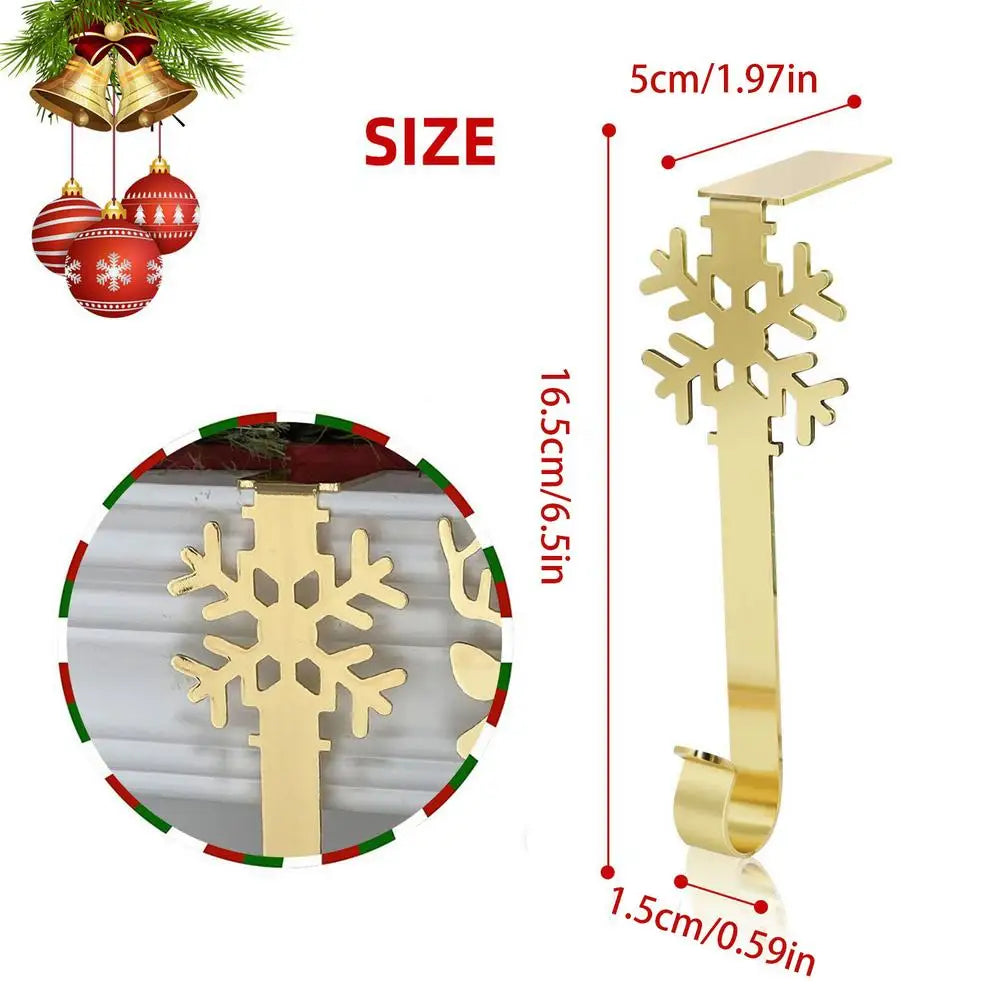 Heavy Duty Non-Slip Mantel Stocking Holders Set of 4 Stocking Holder Set Peaceful Pleasures Health and Wellness Gold China Mainland