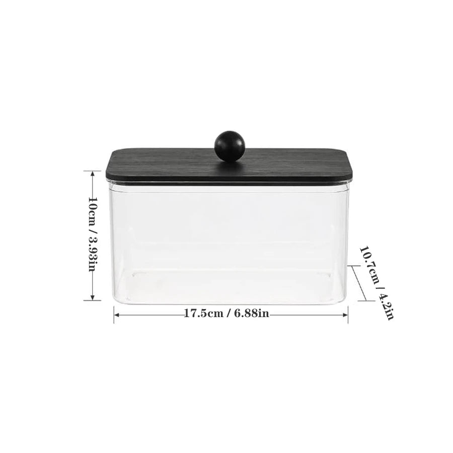 Clear Acrylic Dryer Sheet Holder with Lid & Labels – Fabric Softener Dispenser for Laundry Room Organization