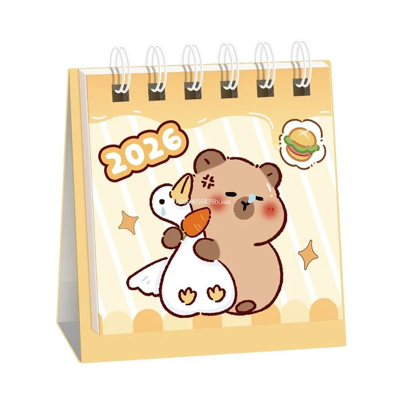 2025-2026 Desk Calendar, From July 2025 To December 2026, 17-Month Small Calendar,7.5x6.4x3cm Paper Small Desk Calendar Calendar Peaceful Pleasures Health and Wellness