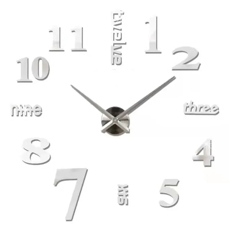 Large 3D Wall Clock Luminous Classic Wall Clocks DIY Digital Clock Wall Watches Stickers Silent Clock for Home Living Room Table Peaceful Pleasures Health and Wellness