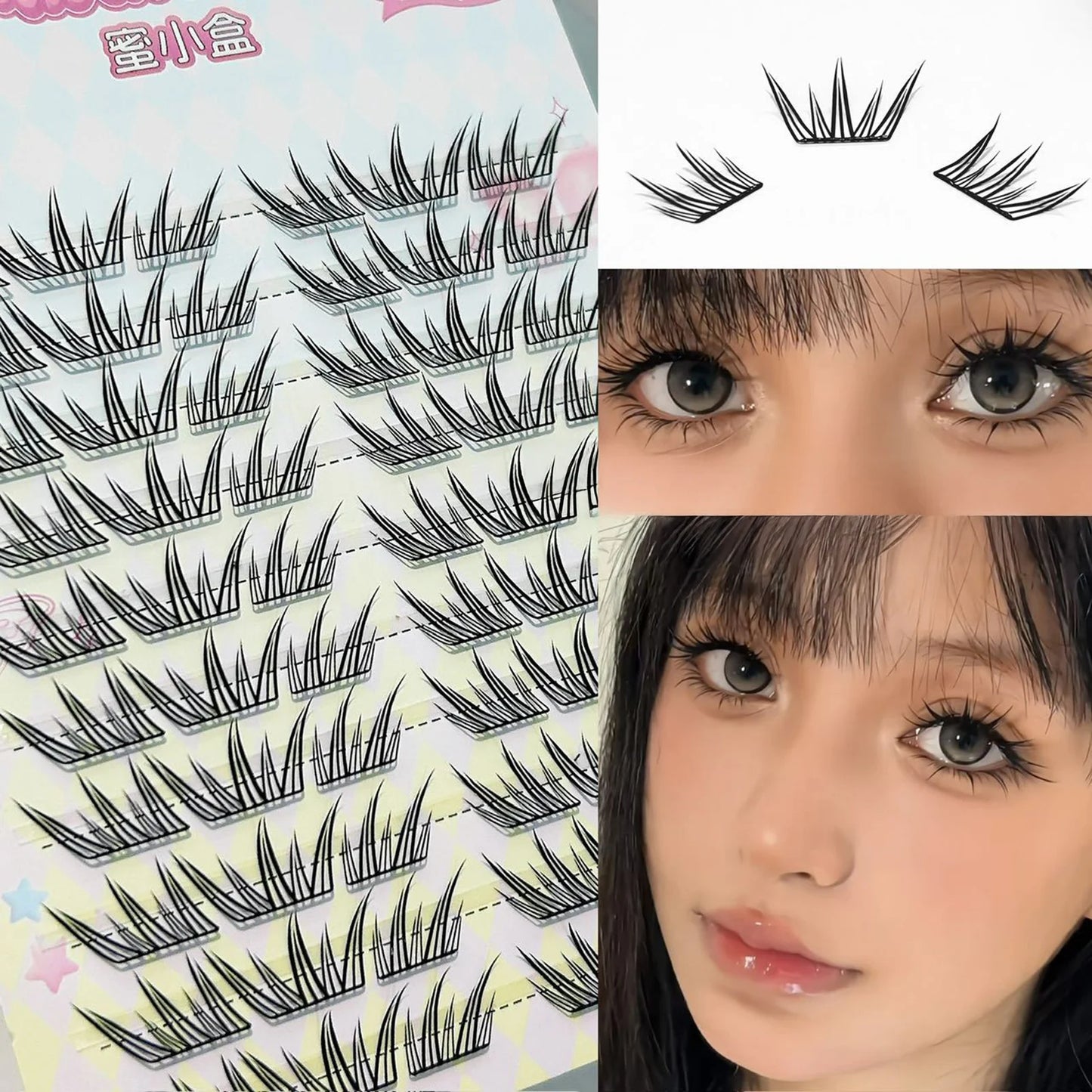 C Curl 11-12mm Fluffy Cluster False Eyelashes | 3D Lash Extensions