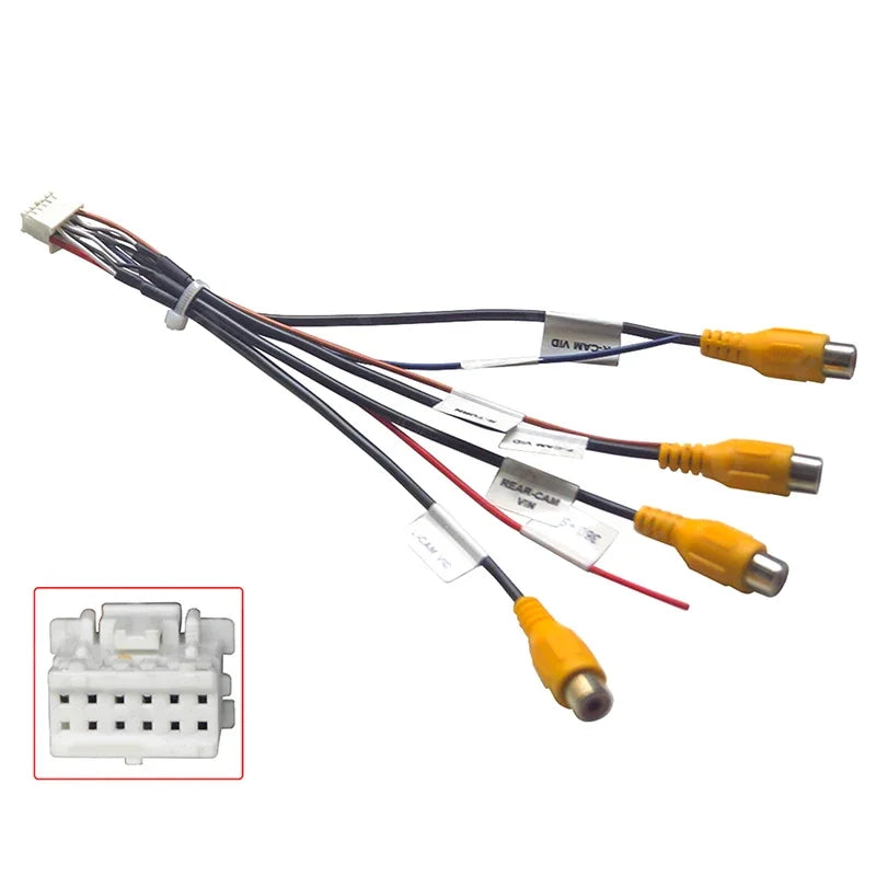 12-Pin Adapter Cable for Android Head Unit 360 Panoramic Camera