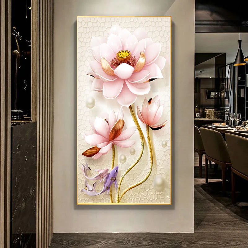 Retro Butterfly Flower Canvas Paintings Wall Art Pictures Chinese Style Vintage Poster And Prints for Living Room Aisle Decor Peaceful Pleasures Health and Wellness