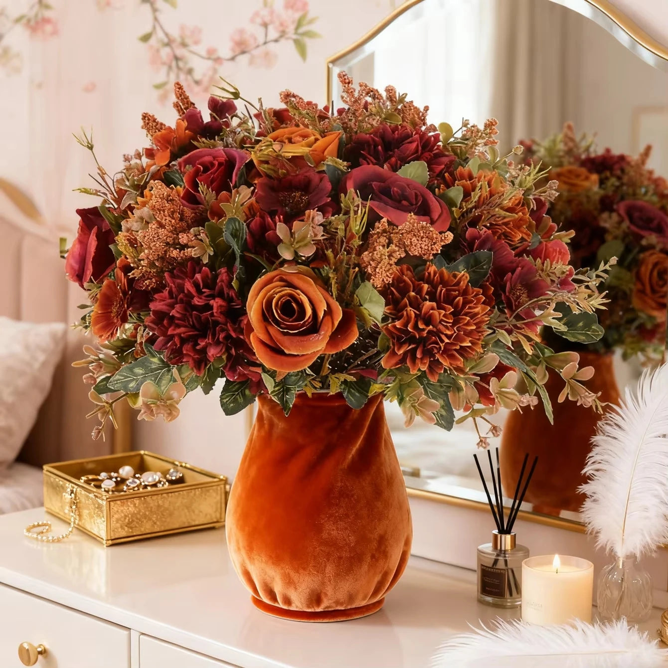 Silk Ball Daisy & Rose Artificial Flowers | Wedding & Home Décor