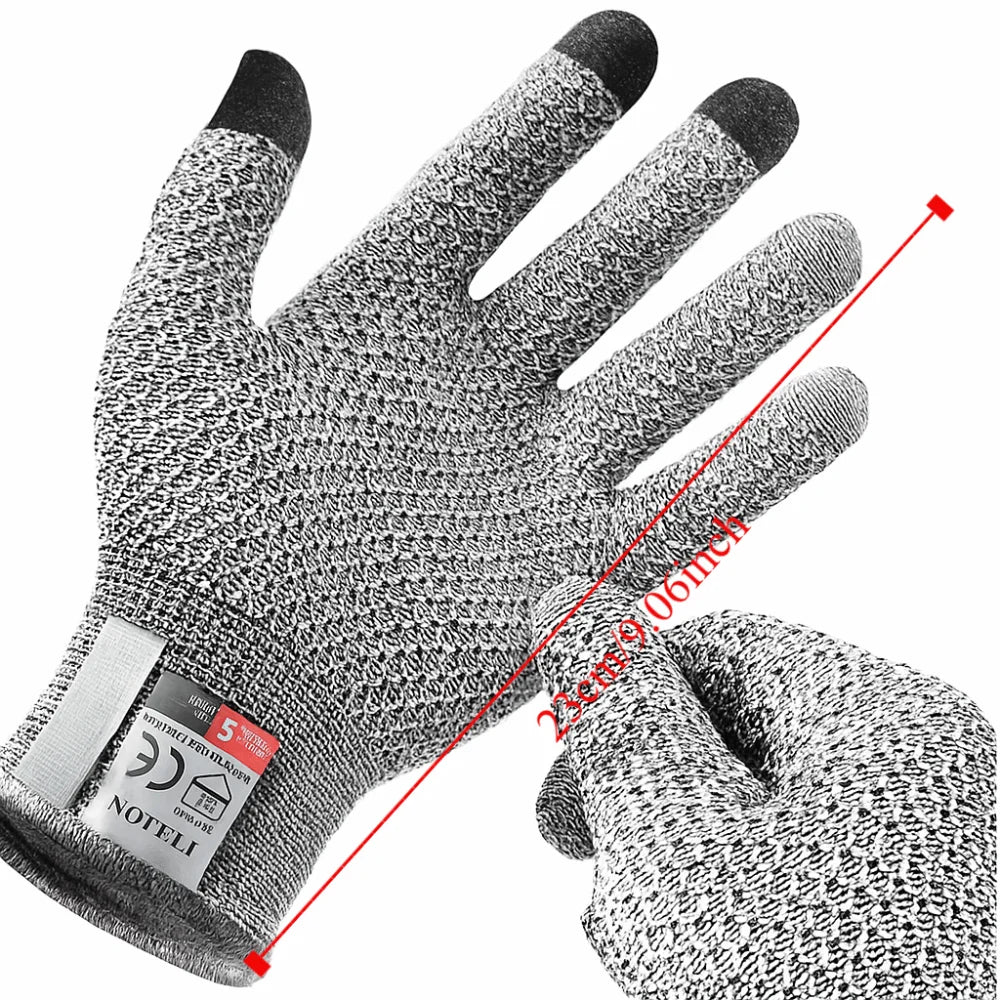 5-level Protection Anti Cutting Gloves Glass Cutting Resistant High Protection Industrial Gloves Professional Kitchen Gloves Peaceful Pleasures Health and Wellness