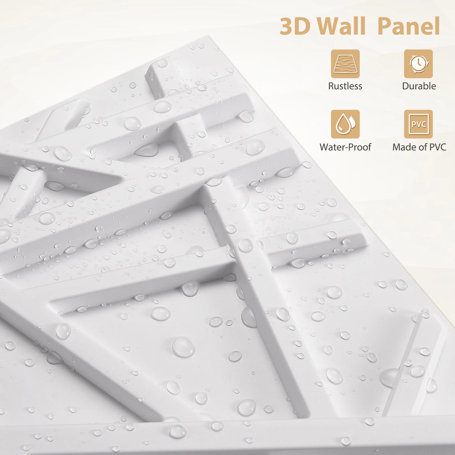 20/30pcs 3D pvc wall panels for indoor wall decoration, for living room hall bedroom hotel office,including tape Peaceful Pleasures Health and Wellness