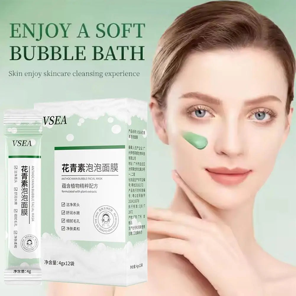 Anthocyanin Bubble Mask – Blackhead Removal & Pore Minimizer 12pc
