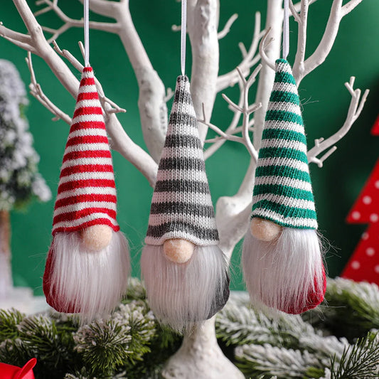 Christmas Faceless Gnome Ornaments – Soft Felt Pendants, Set of 3 Holiday Gnome Ornaments Oasis Select