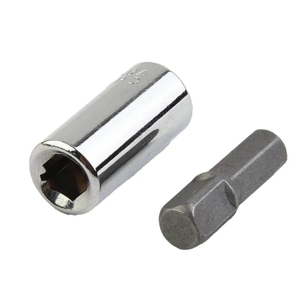 1 4 Square Drive Hex Shank Socket+1 Drill Socket Adapter Driver Tool